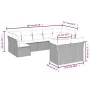 8-piece garden sofa set with black synthetic rattan cushions by , Garden sets - Ref: Foro24-3249985, Price: 542,23 €, Discoun...