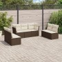 7-teilige Gartensofagarnitur mit braunen PE-Rattankissen von , Gartensets - Ref: Foro24-3217413, Preis: 420,79 €, Rabatt: %