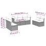 7-piece garden sofa set with brown PE rattan cushions by , Garden sets - Ref: Foro24-3217413, Price: 443,21 €, Discount: %