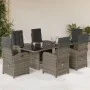 Set comedor jardín 7 pzas y cojines ratán sintético gris de , Conjuntos de jardín - Ref: Foro24-3212492, Precio: 941,84 €, De...
