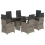 Garden dining set 7 pieces and gray synthetic rattan cushions by , Garden sets - Ref: Foro24-3212492, Price: 902,14 €, Discou...