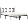 Bettgestell mit schwarzem Metallkopfteil 135x190 cm von , Betten und Lattenroste - Ref: Foro24-374240, Preis: 105,81 €, Rabat...