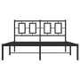 Bettgestell mit schwarzem Metallkopfteil 135x190 cm von , Betten und Lattenroste - Ref: Foro24-374240, Preis: 105,81 €, Rabat...