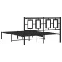 Bettgestell mit schwarzem Metallkopfteil 135x190 cm von , Betten und Lattenroste - Ref: Foro24-374240, Preis: 105,81 €, Rabat...