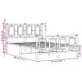 Bed frame with headboard and footboard black metal 120x190 cm by , Beds and slatted bases - Ref: Foro24-374256, Price: 123,35...