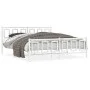 Metallbettgestell mit Kopf- und Fußteil weiß 183x213 cm von , Betten und Lattenroste - Ref: Foro24-374313, Preis: 148,19 €, R...