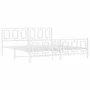 Estructura cama metal con cabecero y pie cama blanco 183x213 cm de , Camas y somieres - Ref: Foro24-374313, Precio: 148,19 €,...
