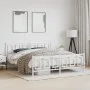 Estructura cama metal con cabecero y pie cama blanco 183x213 cm de , Camas y somieres - Ref: Foro24-374313, Precio: 148,19 €,...