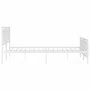Metallbettgestell mit Kopf- und Fußteil weiß 183x213 cm von , Betten und Lattenroste - Ref: Foro24-374313, Preis: 148,19 €, R...
