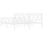 Estructura cama metal con cabecero y pie cama blanco 183x213 cm de , Camas y somieres - Ref: Foro24-374313, Precio: 148,19 €,...