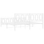 Metal bed frame with headboard and footboard white 183x213 cm by , Beds and slatted bases - Ref: Foro24-374313, Price: 150,23...