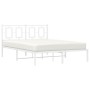 Metallbettgestell mit weißem Kopfteil 135x190 cm von , Betten und Lattenroste - Ref: Foro24-374289, Preis: 102,56 €, Rabatt: %