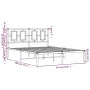 Estructura de cama de metal con cabecero blanca 135x190 cm de , Camas y somieres - Ref: Foro24-374289, Precio: 101,11 €, Desc...