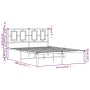 Metallbettgestell mit weißem Kopfteil 135x190 cm von , Betten und Lattenroste - Ref: Foro24-374289, Preis: 102,56 €, Rabatt: %