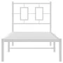Metallbettgestell mit weißem Kopfteil 75x190 cm von , Betten und Lattenroste - Ref: Foro24-374280, Preis: 62,41 €, Rabatt: %