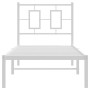 Metallbettgestell mit weißem Kopfteil 75x190 cm von , Betten und Lattenroste - Ref: Foro24-374280, Preis: 63,28 €, Rabatt: %
