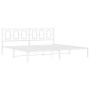 Metallbettgestell mit weißem Kopfteil 193x203 cm von , Betten und Lattenroste - Ref: Foro24-374296, Preis: 122,09 €, Rabatt: %
