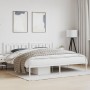 Metallbettgestell mit weißem Kopfteil 193x203 cm von , Betten und Lattenroste - Ref: Foro24-374296, Preis: 122,09 €, Rabatt: %