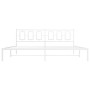 Metallbettgestell mit weißem Kopfteil 193x203 cm von , Betten und Lattenroste - Ref: Foro24-374296, Preis: 122,09 €, Rabatt: %