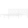 Metallbettgestell mit weißem Kopfteil 193x203 cm von , Betten und Lattenroste - Ref: Foro24-374296, Preis: 122,09 €, Rabatt: %