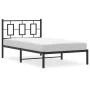 Estructura de cama con cabecero metal negro 100x190 cm de , Camas y somieres - Ref: Foro24-374235, Precio: 76,50 €, Descuento: %