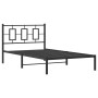 Estructura de cama con cabecero metal negro 107x203 cm de , Camas y somieres - Ref: Foro24-374237, Precio: 80,34 €, Descuento: %