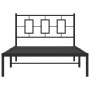 Estructura de cama con cabecero metal negro 107x203 cm de , Camas y somieres - Ref: Foro24-374237, Precio: 80,34 €, Descuento: %