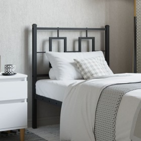 Black metal headboard 80 cm by , Headboards and footboards - Ref: Foro24-374268, Price: 30,19 €, Discount: %