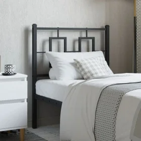 Black metal headboard 80 cm by , Headboards and footboards - Ref: Foro24-374268, Price: 29,77 €, Discount: %