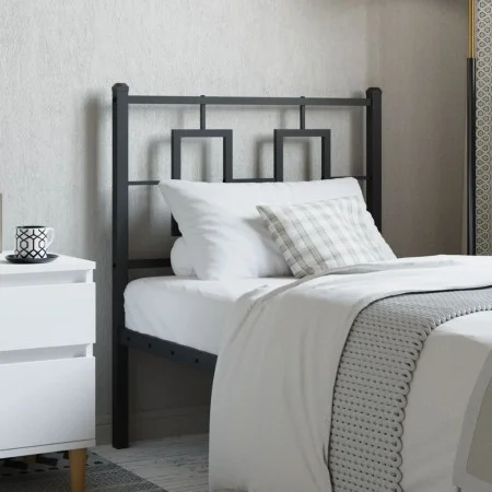 Black metal headboard 80 cm by , Headboards and footboards - Ref: Foro24-374268, Price: 29,75 €, Discount: %