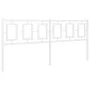 Cabecero de metal blanco 180 cm de , Cabeceros y pies de cama - Ref: Foro24-374326, Precio: 48,65 €, Descuento: %