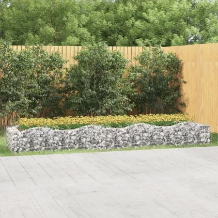 Arriate de gaviones forma arco hierro galvanizado 400x100x50 cm de , Maceteros y jardineras - Ref: Foro24-153551, Precio: 105...