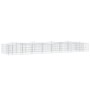 Gabion flowerbed in arched shape, made of galvanized iron, 400x100x50 cm. by , Pots and planters - Ref: Foro24-153551, Price:...