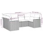 Set of 6 garden sofas and brown synthetic rattan cushions by , Garden sets - Ref: Foro24-3219373, Price: 419,77 €, Discount: %