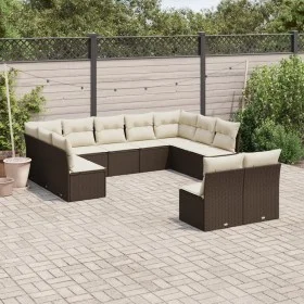 Set de sofás de jardín 11 pzas cojines ratán sintético marrón de , Conjuntos de jardín - Ref: Foro24-3250192, Precio: 612,48 ...