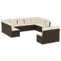Set Gartensofas 11 Stück Kissen synthetisches Rattan braun von , Gartensets - Ref: Foro24-3250192, Preis: 611,05 €, Rabatt: %