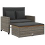 Gartensofa mit 2-Sitzer-Kissen, synthetisches rattangraues Holz von , Outdoor-Sofas - Ref: Foro24-365142, Preis: 260,59 €, Ra...