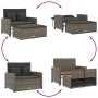 Gartensofa mit 2-Sitzer-Kissen, synthetisches rattangraues Holz von , Outdoor-Sofas - Ref: Foro24-365142, Preis: 260,59 €, Ra...