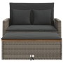 Gartensofa mit 2-Sitzer-Kissen, synthetisches rattangraues Holz von , Outdoor-Sofas - Ref: Foro24-365142, Preis: 260,59 €, Ra...