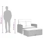Garden sofa with cushions, 2 seats, synthetic rattan, gray wood by , Outdoor sofas - Ref: Foro24-365142, Price: 309,47 €, Dis...