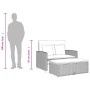 Gartensofa mit 2-Sitzer-Kissen, synthetisches rattangraues Holz von , Outdoor-Sofas - Ref: Foro24-365142, Preis: 260,59 €, Ra...