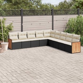 8-piece garden sofa set with black synthetic rattan cushions by , Garden sets - Ref: Foro24-3260138, Price: 529,39 €, Discoun...