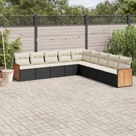 8-piece garden sofa set with black synthetic rattan cushions by , Garden sets - Ref: Foro24-3260138, Price: 530,59 €, Discoun...
