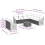 Garden sofa set 10 pieces with black synthetic rattan cushions by , Garden sets - Ref: Foro24-3260186, Price: 650,35 €, Disco...