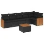 7-piece garden dining set with black synthetic rattan cushions by , Garden sets - Ref: Foro24-3260074, Price: 440,34 €, Disco...