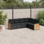 6-piece garden sofa set with black synthetic rattan cushions by , Garden sets - Ref: Foro24-3260081, Price: 400,10 €, Discoun...