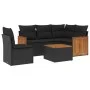6-piece garden sofa set with black synthetic rattan cushions by , Garden sets - Ref: Foro24-3260060, Price: 379,61 €, Discoun...