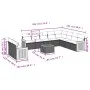 Garden sofa set 11 pieces and black synthetic rattan cushions by , Garden sets - Ref: Foro24-3260200, Price: 684,09 €, Discou...
