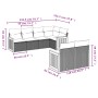 7-teiliges Garten-Esszimmerset und Kissen synthetisches Rattan schwarz von , Gartensets - Ref: Foro24-3260221, Preis: 485,14 ...