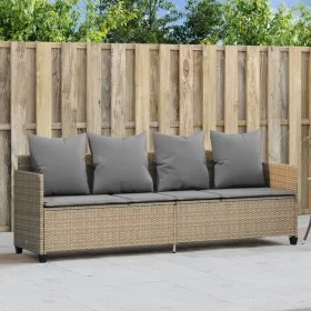Lounger with beige synthetic rattan cushions by , Loungers - Ref: Foro24-368347, Price: 226,40 €, Discount: %